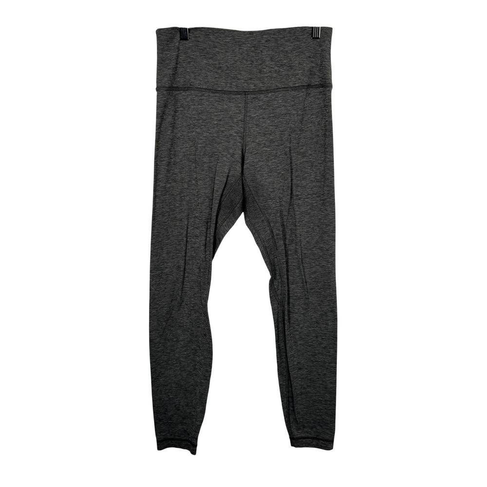 Lululemon‎ Leggings Grey Space Dye High Rise Athletic Yoga Pants Size 10